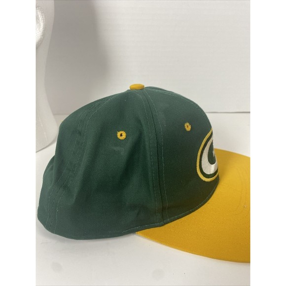 Vintage NFL Green Bay Packers Strapback Hat Green Baseball Cap‎ Game Day - Picture 8 of 8